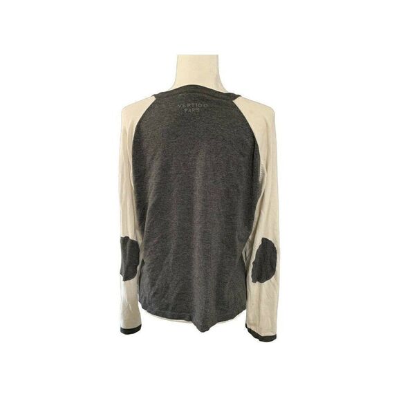 vertigo paris womens gray white long sleeve sweater cardigan medium large - Picture 4 of 9